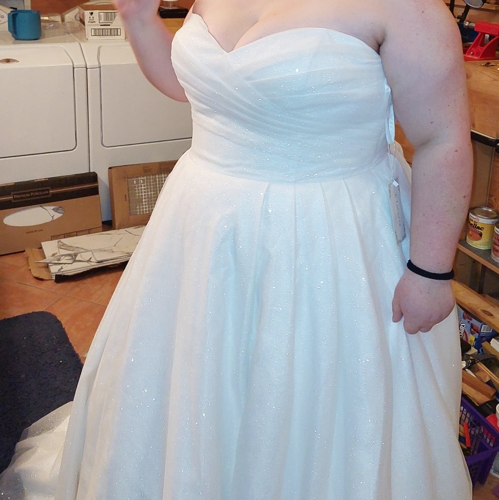 VERY sparkly bridal gown